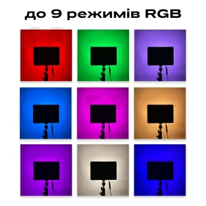 Відеосвітло F99 RGB для фото- та відеознімання зі штативом 2.1 метр постійне світло для фото та відео, картинка 2