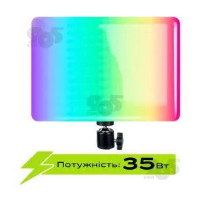 Видеосвет LED PM-26 RGB постоянный свет для фото, видео со штативом 2,1 метр. Студийный свет., картинка 1