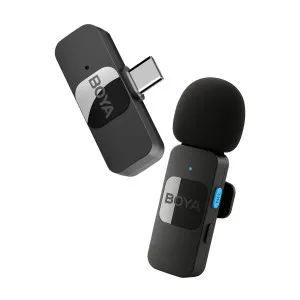 Профессиональный беспроводной петличный микрофон Boya BY-V10 Type-C петличка для телефона