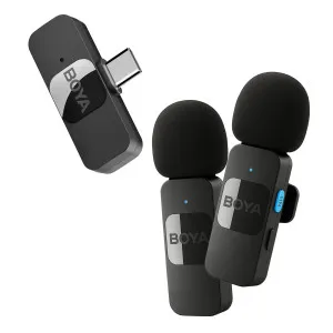 Профессиональный беспроводной двойной петличный микрофон Boya BY-V20 Type-C петличка для телефона