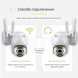 Уличная поворотная IP камера видеонаблюдения A8S-8MP Icsee 8mp (4mp+4mp) с зумом 8Х и датчиком движения, картинка 1