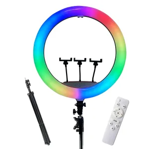 Кольцевая лампа 45 см 3D RGB со штативом на 2м лампа для селфи лампа для тик тока
