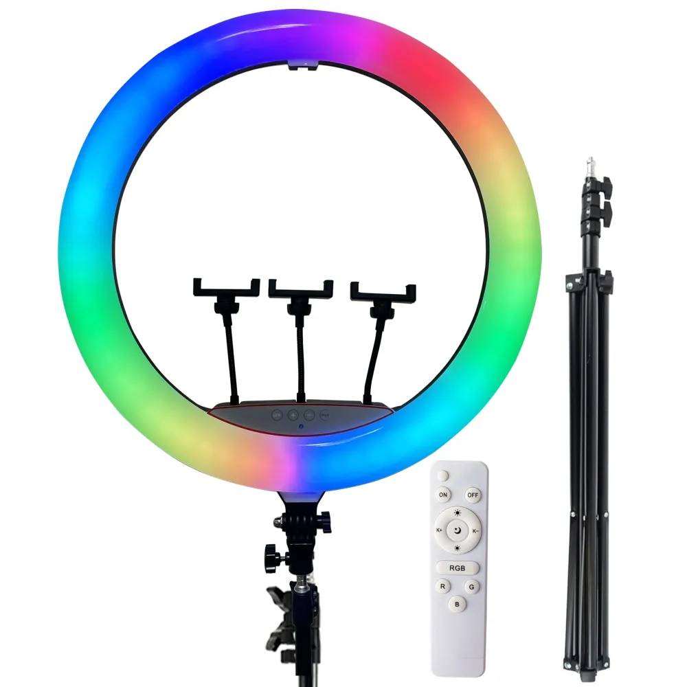 Купити Кільцеву лампу 45 см 3D RGB з посиленим штативом на 2м