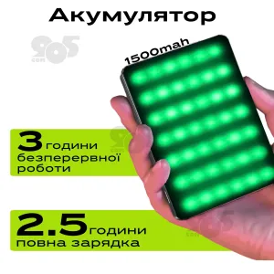 Портативный видеосвет M16 RGB цветная LED панель с треногой для фото и видеосъемки лампа для селфи, картинка 2