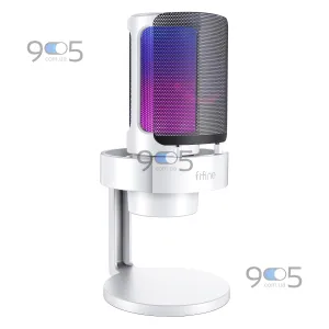 Игровой микрофон для ПК FIFINE AmpliGame A8 для компьютера стрима с RGB подсветкой - Белый. Микрофоны