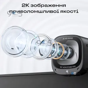 Веб камера Anker PowerConf C200 2K Webcam с микрофоном для компьютера ПК ноутбука вебка usb web camera hd, картинка 1