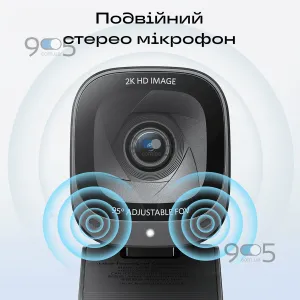 Веб камера Anker PowerConf C200 2K Webcam с микрофоном для компьютера ПК ноутбука вебка usb web camera hd, картинка 2