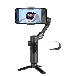 Стабілізатор штатив для телефону монопод AOCHUAN 3Axis Handheld Gimbal ручний стедікам 3-х осьовий з led лампою