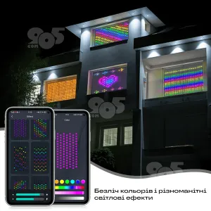 Світлодіодна смарт гірлянда штора 3х2 м SFK-08 LED rgb гірлянда з керуванням зі смартфона на вікно з пультом, картинка 2