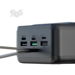 Повербанк PowerWay QC30 30000 mAh 22.5W powerbank для смартфона планшета кольцевой лампы - Белый, картинка 2