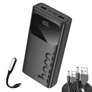 Повербанк HOCO J144A 30000 mAh комплект питания Powerbank + 2 шт юсб шнура для вай фай роутера 9V/12V