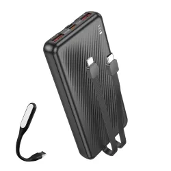 Повербанк Borofone BJ57 10000 mAh 22.5W Power bank з вбудованими кабелями зовнішній акумулятор з швидкою зарядкою для телефону