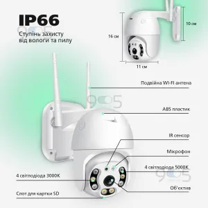 Уличная IP-камера видеонаблюдения PTZ-120 поворотная с удаленным доступом камера наружного наблюдения, картинка 1