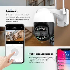 Уличная поворотная IP камера видеонаблюдения P3S ICSee 8mp (4mp+4mp) с зумом 8Х и датчиком движения, картинка 1