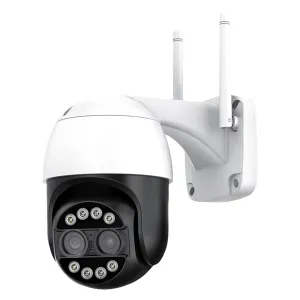 Уличная поворотная IP камера видеонаблюдения P3S ICSee 8mp (4mp+4mp) с зумом 8Х и датчиком движения