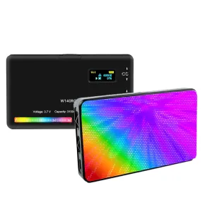 Портативный видеосвет W140 RGB цветная LED панель для фото и видеосъемки лампа для селфи