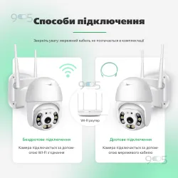 Уличная IP камера видеонаблюдения поворотная 4 МП с удаленным доступом WiFi HD-68 камера наружного наблюдения, картинка 1