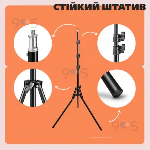 Штатив із класичним тримачем для телефона до 8,5 см і кулястим механізмом 360 градусів, картинка 2