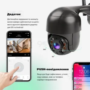 Уличная IP-камера Wi-FI А8 4mp камера видеонаблюдения поворотная с удаленным доступом, картинка 2