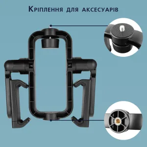 Универсальный держатель для двух телефонов VC-20 с винтом 1/4 для аксессуаров для фото видео видеосвета, картинка 1