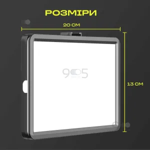 Видеосвет прямоугольная LED лампа для фото лампа для селфи 20х13см со штативом 2,1м. Студийный свет., картинка 1