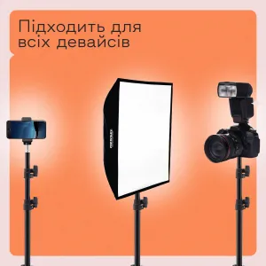 Посилений штатив трипод Jmary MT-75 для кільцевої лампи 2.1 метра, для камери, студійна фотостійка, картинка 2