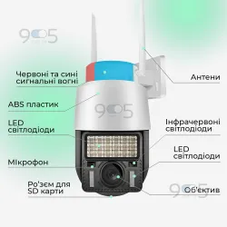Уличная ip камера видеонаблюдения IP WiFi Q18 v380 3 Мп поворотная с удаленным доступом с передачей на телефон, картинка 1
