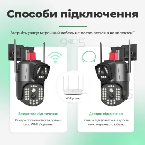 Уличная ip камера видеонаблюдения IP WiFi А28 4 Мп поворотная с удаленным доступом с передачей на телефон, картинка 1